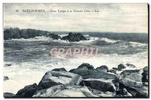 Cartes postales Batz Sur Mer Gros Temps a la Grande Cote