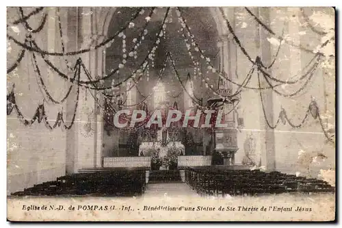 Cartes postales Eglise de Pompas Benediction une Statue de Ste Therese de L Enjant Jesus