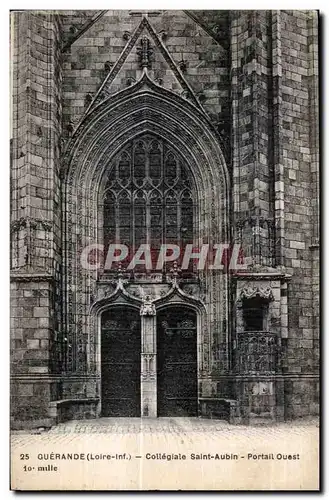 Cartes postales Guerande (Loire Inf) Collegiate Saint Aubin Portail Ouest