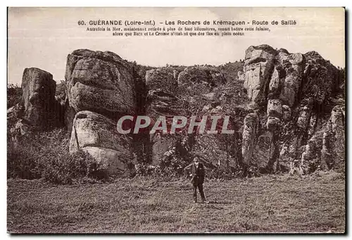 Ansichtskarte AK Guerande (Loire Inf) Les Rochers de kremaguen Route de Saille