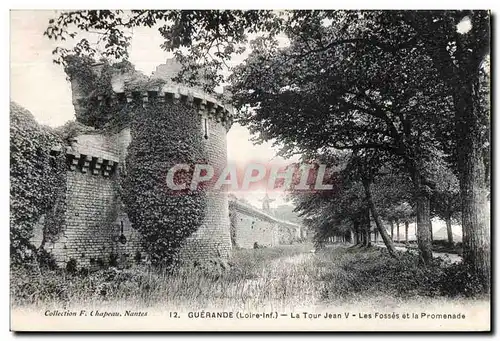 Cartes postales Guerande (Loire Inf) La Tour Jean V Les Fosses et la Promenade