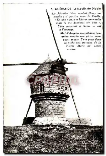 Cartes postales Guerande Le Moulin du Diable Le Meunier Yoes voulait