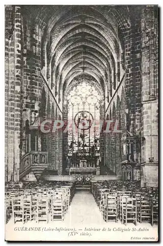 Ansichtskarte AK Guerande (Loire Inferieure) Interieur de la Collegiale St Aubin