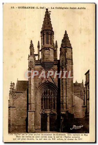 Cartes postales Guerande (L Inf) La Collegiale Saint Aubin