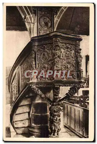 Ansichtskarte AK Guimiliau Interieur de I Eglise La Chaire