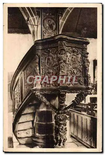 Cartes postales Guimiliau Interieur de L Eglise La chaire