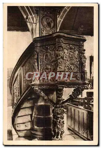 Ansichtskarte AK Guimiliau Interieur de I Eglise la Chaire