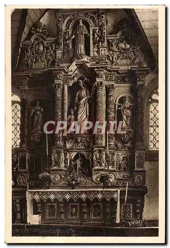 Cartes postales Guimiliau (Finistere) Interieur du Porche de l Eglise Autel de St Joseph