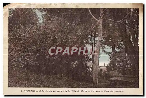 Cartes postales Treboul cotonie de Vacances de ta ville du Mans un coin du parc de josanom