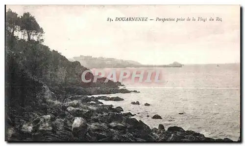 Ansichtskarte AK Douarnenez Perspective prise de la plage du Riz