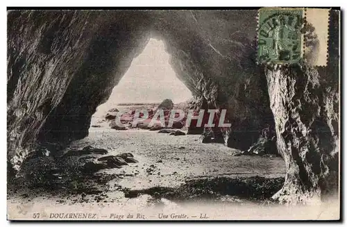 Cartes postales Douarnenez Plage du Riz Une Grotte