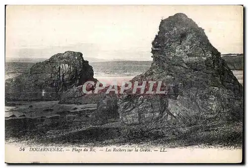 Cartes postales Douarnenez Plage des Riz Les Rochers la Greve