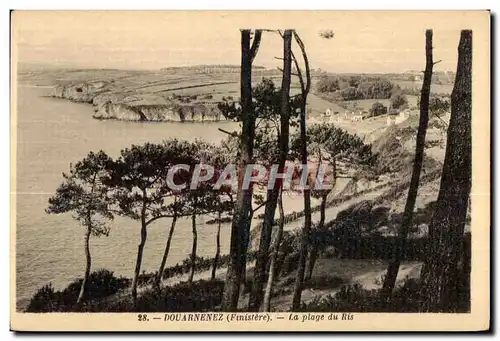 Ansichtskarte AK Douarnenez (Finistere) la plage du Ris