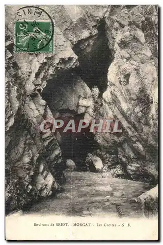 Cartes postales Environs de Brest Morgat Les Grottes