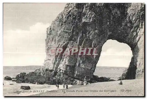 Ansichtskarte AK Anse de Dinant (Finistere) La Grande Porte oux Grottes des Korrigans