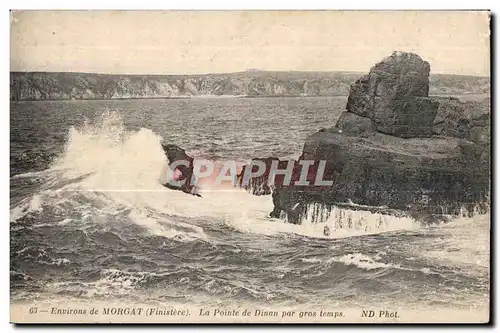 Cartes postales environs de Morgat (Finistere) la pointe de Dinan par gros temps