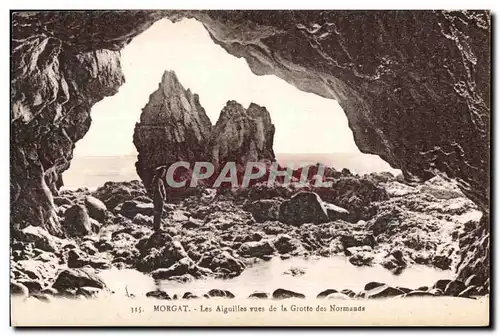 Ansichtskarte AK Morgat Les Aiguilles vues de la Grotte des Normands