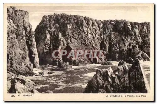 Cartes postales Morgat La Crevasse a la Pointe des Pois