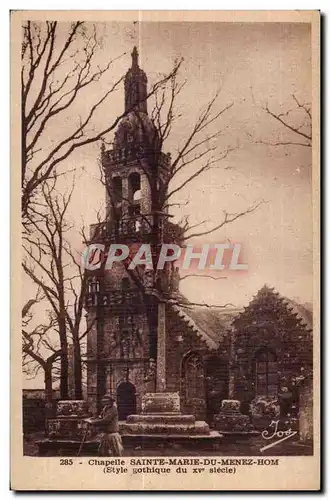 Cartes postales Chapelle Sainte Marie Du Menez Hom (Style gothique du XV siecle)