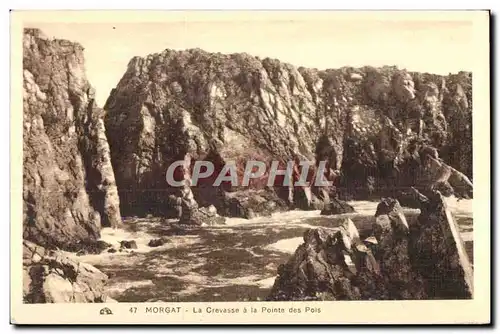 Cartes postales Morgat La Crevasse a la Pointe des Pois