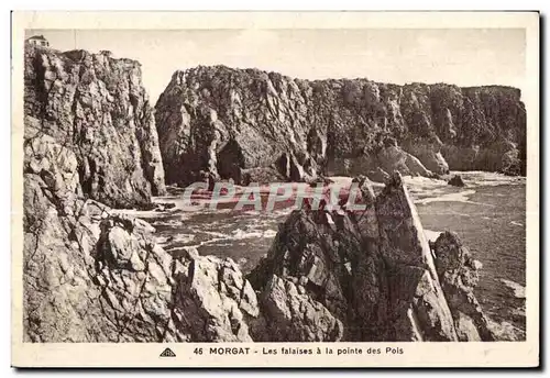 Ansichtskarte AK Morgat Les falaises a la Pointe des Pois