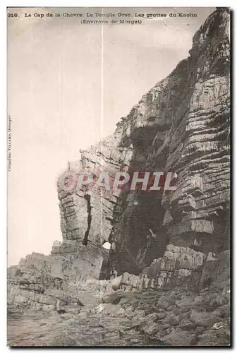 Cartes postales Morgat La Cap de la Chevee Le Temple Grec Les Grottes du kaolin