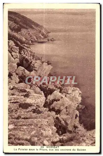 Cartes postales Morgat La Falaise sous le Phare vue des environs du Balcon