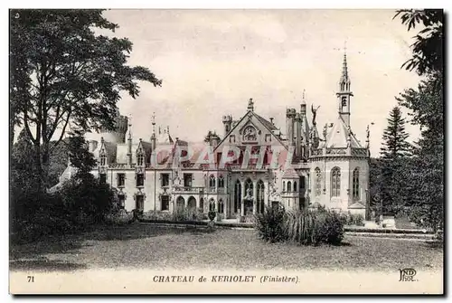 Cartes postales Chateau de Keriolet ( Finistere )