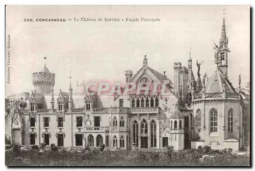 Cartes postales Concarneau Le Chateau de Keriolet Facade Principale