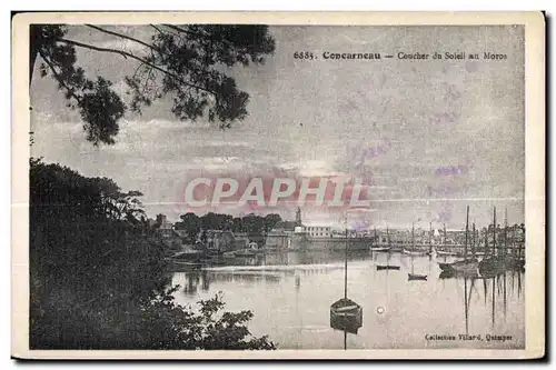 Cartes postales Concarneau Coucher du Soieil au Moros