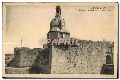 Cartes postales Concarneau Le Beffrot et entree de la Ville Close