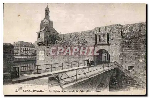 Cartes postales Concarneau Le Beffroi et Entree de la Ville close