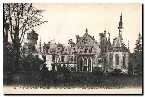 Cartes postales Concarneau Manoir de Keriolet La Facade vue de la Pelouse