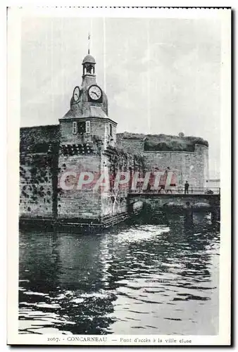 Ansichtskarte AK Concarneau Pont d acces a la ville close