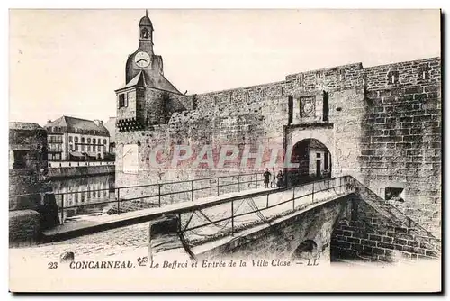 Cartes postales Concarneau Le Beffroi et Entree de la Ville Close