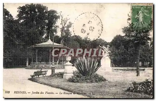 Ansichtskarte AK Rennes Jardin des Plantes Le Kiosque de Musique