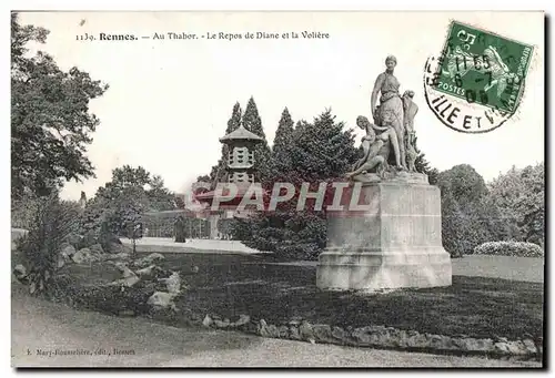 Cartes postales Rennes Au Thabor Le Repos de Diane et la Voliere