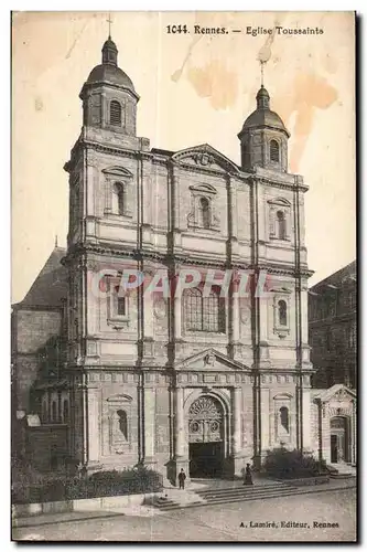 Cartes postales Rennes Eglise Toussaints