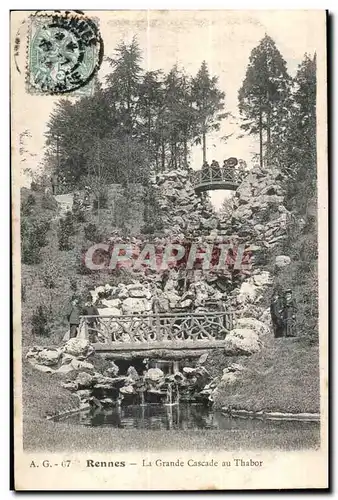 Cartes postales Rennes La Grande Cascade au Thabor