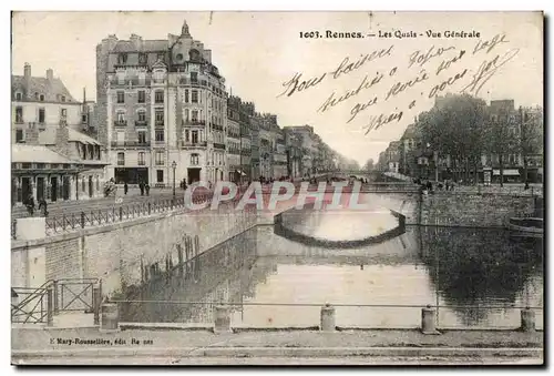 Cartes postales Rennes Les Quais Vue Generale