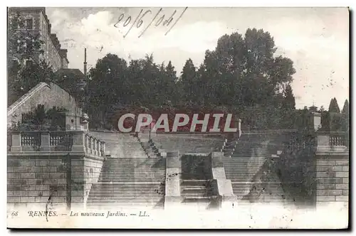 Ansichtskarte AK Rennes Le nouveaux Jardins