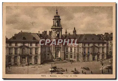 Cartes postales Rennes L Hotel de Ville