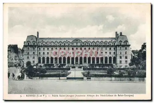 Cartes postales Rennes (I et V) Palais Saint Georges (ancienne abbaye des Benedictines de Saint Georges)