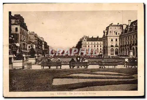 Ansichtskarte AK Rennes Les Jardins sur la Vilaine