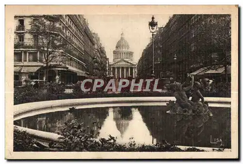 Cartes postales Paris La rue Soufflot et le Pantheon