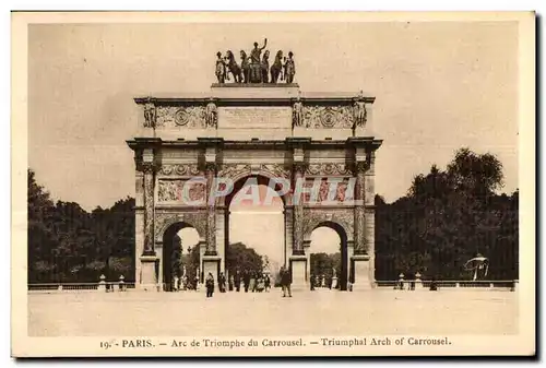 Ansichtskarte AK Paris Arc de Triomphe du Carrousel Triumphal Arch of Carrousel