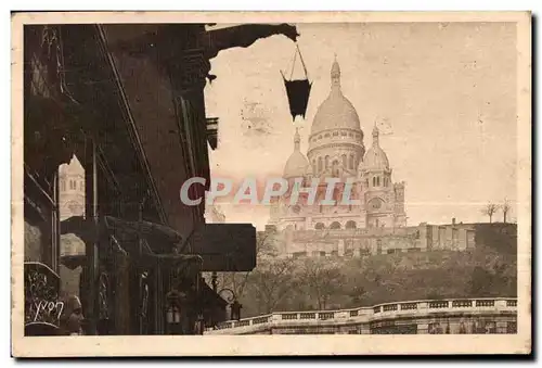 Ansichtskarte AK Paris En Flanant Le Sacre Coeur vu de la Rue Steinkeroue The Sacre Cceur seen from the Steinkera