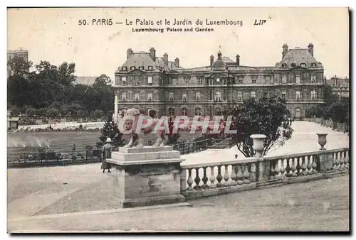 Ansichtskarte AK Paris Le Palais et le Jardin du Luxembourg Lip Lukembourg Palace and Garden