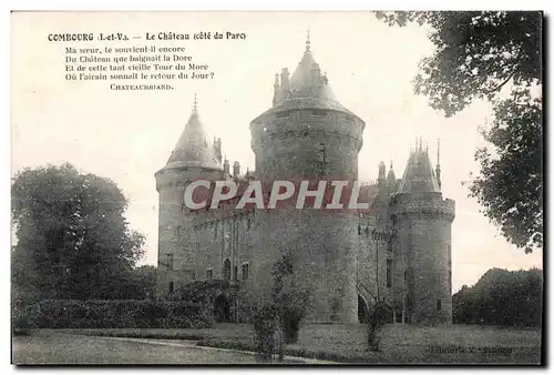 Cartes postales Combourg Le Chateau (cote du Parc)