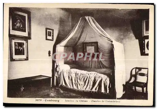 Ansichtskarte AK Combourg Interieur du Chateau Chambre de Chateaubriand